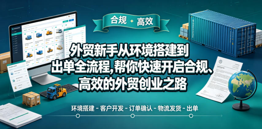 外贸新手从环境搭建到出单全流程，帮你快速开启合规、高效的外贸创业之路-huitchan网创