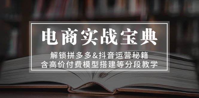 电商实战宝典 解锁拼多多&抖音运营秘籍 含高价付费模型搭建等分段教学-huitchan网创
