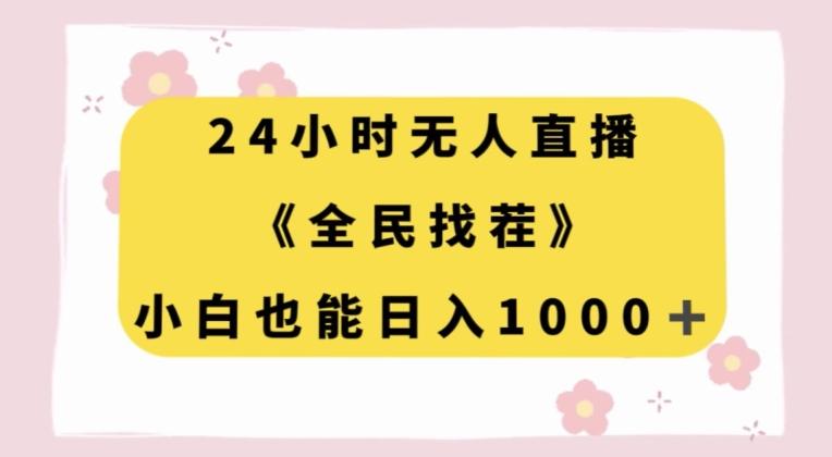 24小时无人直播，全民找茬，小白也能日入1000+【揭秘】-huitchan网创