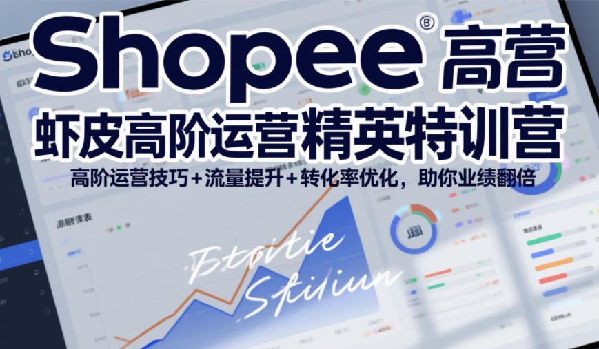 Shopee虾皮高阶运营精英特训营，高阶运营技巧+流量提升+转化率优化，助你业绩翻倍(更新26年5月)-huitchan网创