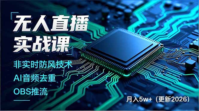 无人直播实战课(更新5月-huitchan网创