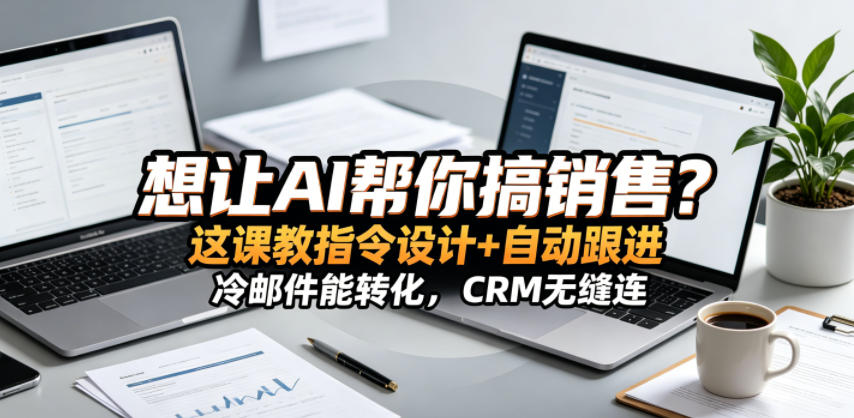想让AI帮你搞销售？这课教指令设计+自动跟进，冷邮件能转化，CRM无缝连！【原创双语字幕】-huitchan网创
