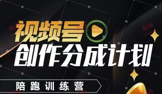 视频号创作分成计划陪跑训练营，手把手教会你如何制作视频，细水长流型项目-huitchan网创