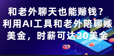 和老外聊天也能挣钱？利用AI工具和老外陪聊挣美金，时薪可达20刀-huitchan网创