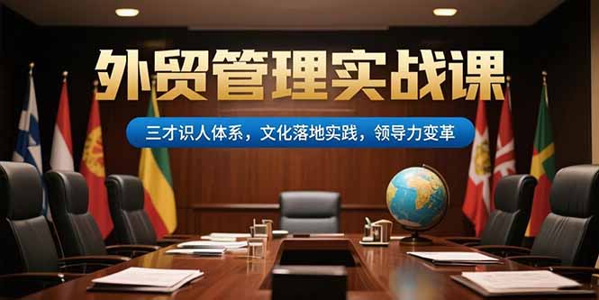 外贸管理实战课，三才识人体系，文化落地实践，领导力变革-huitchan网创