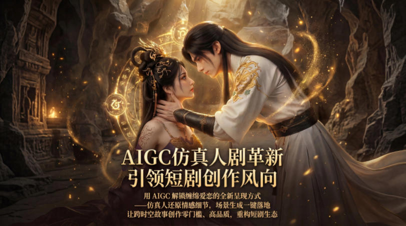 AIGC仿真人《合欢宗》短剧教学，用AIGC解锁缠绵爱恋的全新呈现方式，让跨时空故事创作零门槛、高品质，重构短剧生态-huitchan网创