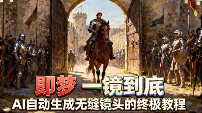 即梦AI一镜到底终极教程，智能补帧+运镜技巧，AI自动生成无缝丝滑长镜头高效出片-huitchan网创