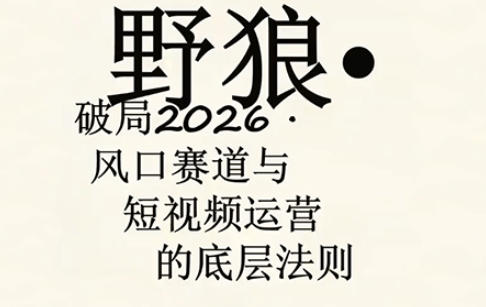 野狼团队·多平台实操运营课，覆盖AI口播、服装、好物、漫剪等热门玩法(更新4月29日)-huitchan网创