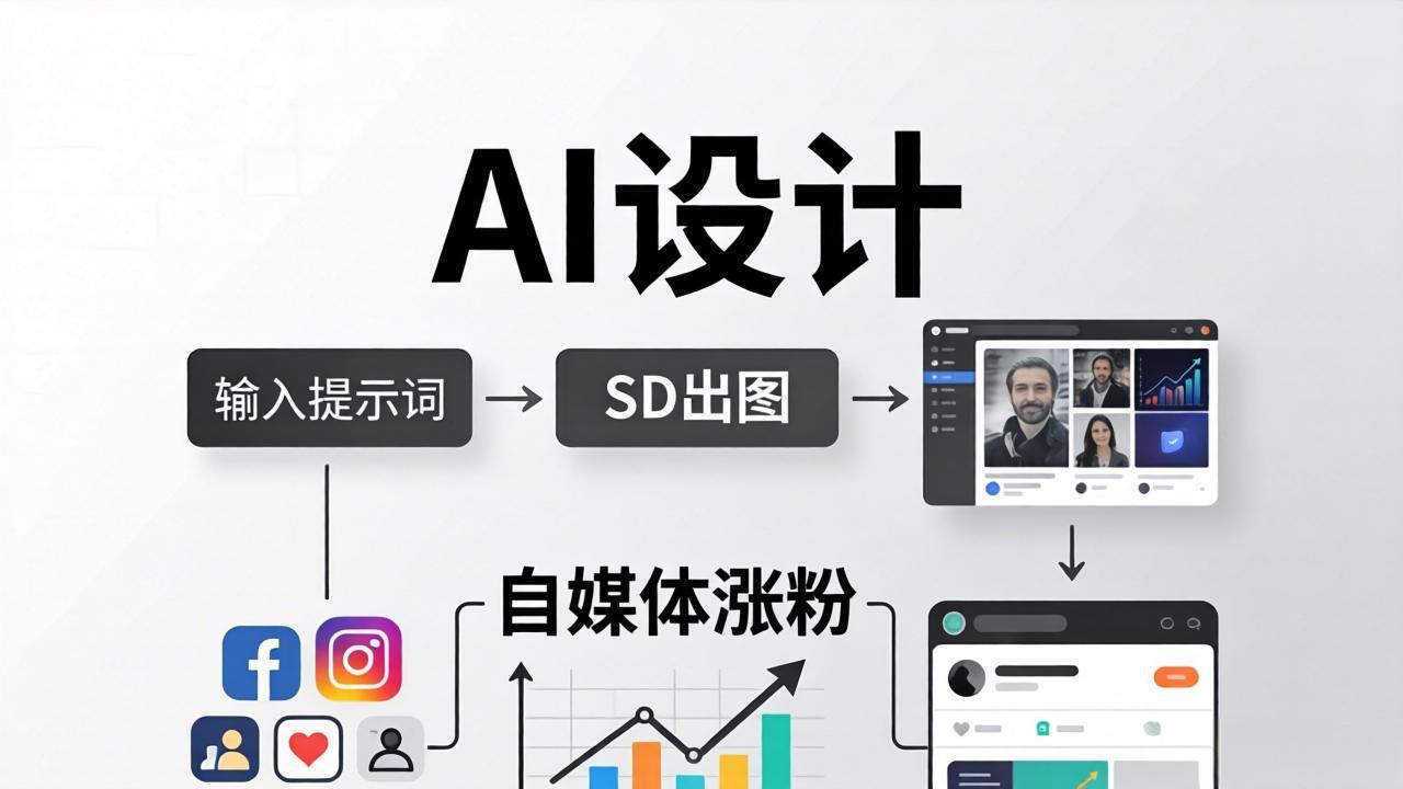 人人都是AI设计师：SD出图+自媒体涨粉一站教学，告别图文素材焦虑，AI设计让你轻松避开内卷-huitchan网创