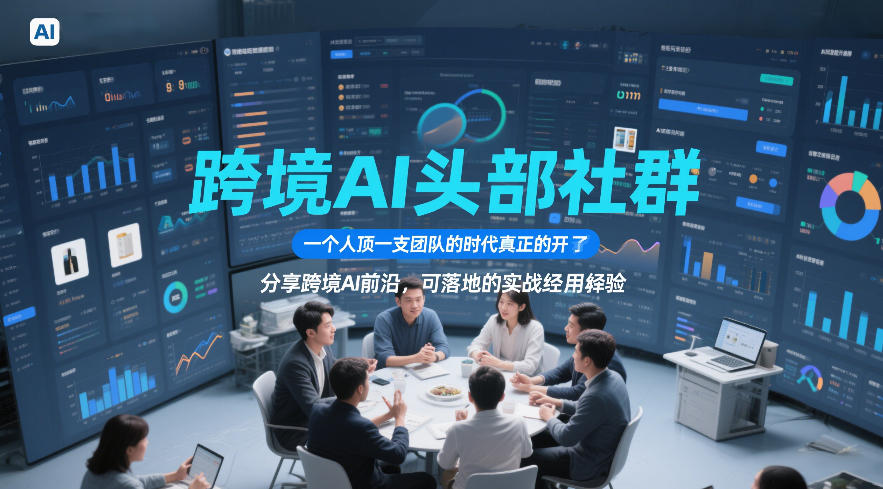 跨境AI头部社群，一个人顶一支团队的时代真正的开始了，分享跨境AI前沿，可落地的实战经验(更新5月23日)-huitchan网创