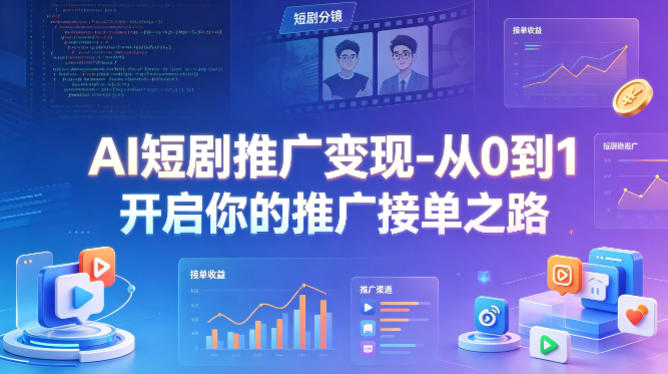 AI短剧推广变现-从0到1开启你的推广接单之路-huitchan网创