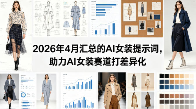 2026年4月汇总的AI女装提示词，助力AI女装赛道打差异化-huitchan网创