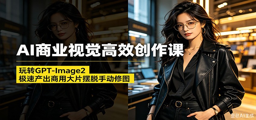 AI商业视觉高效创作课：玩转GPT-Image2，极速产出商用大片摆脱手动修图(更新)-FANGXZHAN网创