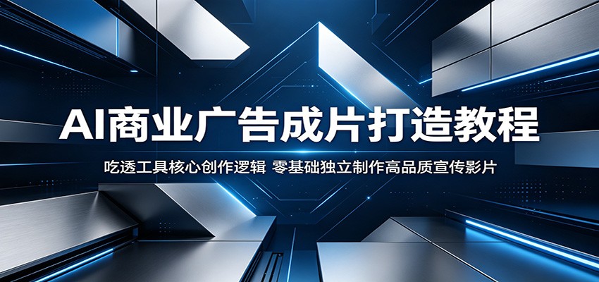 AI商业广告成片打造教程：吃透工具核心创作逻辑，零基础独立制作高品质宣传影片-FANGXZHAN网创