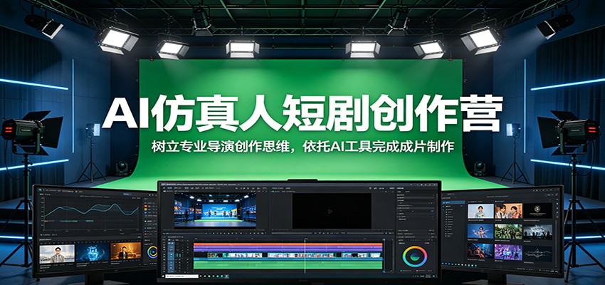 AI仿真人短剧创作营：树立专业导演创作思维，依托AI工具完成成片制作-FANGXZHAN网创