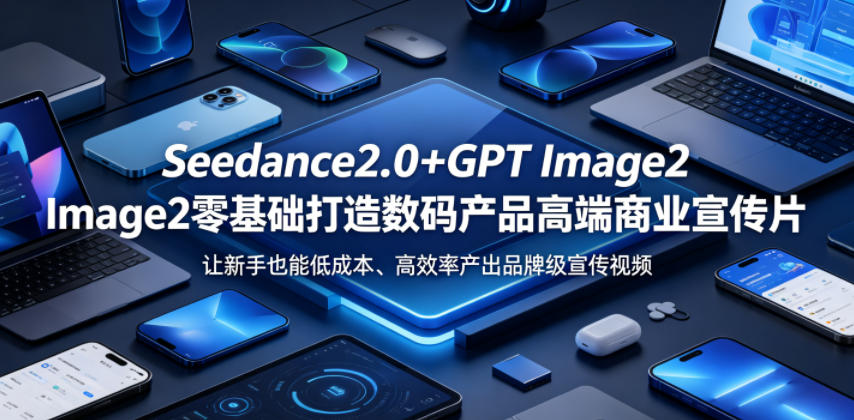 Seedance2.0+GPT Image2零基础打造数码产品高端商业宣传片，让新手也能低成本、高效率产出品牌级宣传视频-FANGXZHAN网创