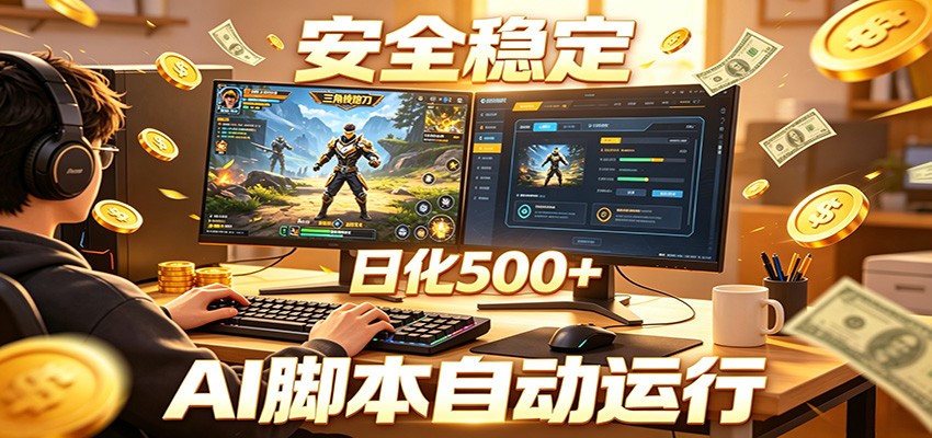 三角洲全自动挂机，AI脚本躺赚，日化500+-FANGXZHAN网创