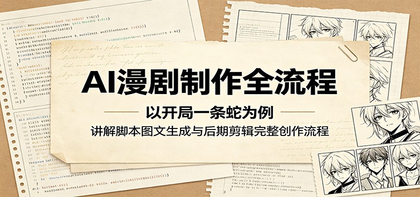 AI漫剧制作全流程：以开局一条蛇为例，讲解脚本图文生成与后期剪辑完整创作流程-FANGXZHAN网创