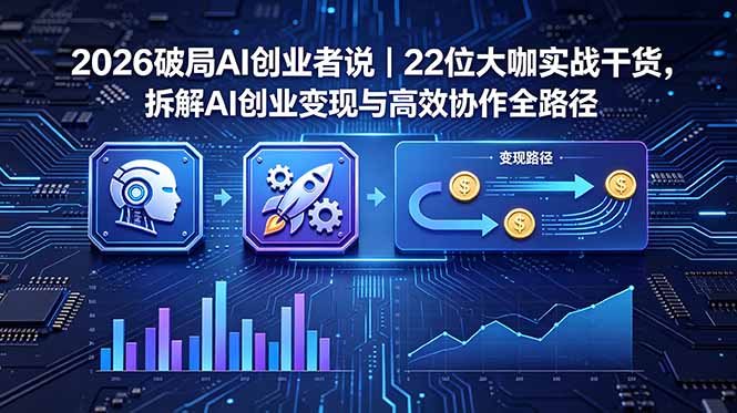 2026 破局 AI 创业者说｜22 位大咖实战干货，拆解 AI 创业变现与高效协作全路径-FANGXZHAN网创