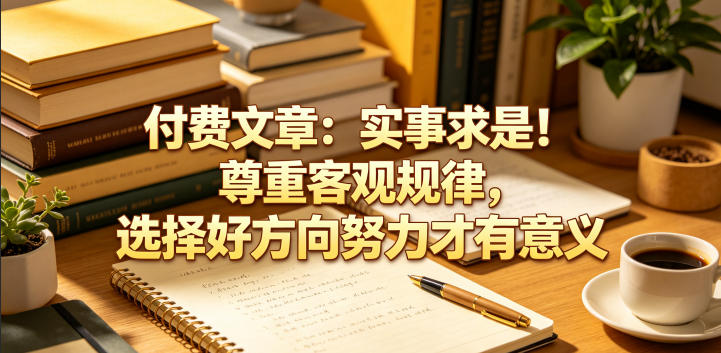 付费文章：实事求是！尊重客观规律，选择好方向努力才有意义-FANGXZHAN网创