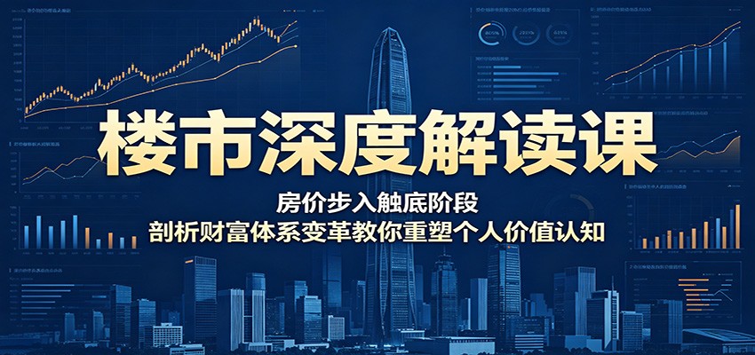 楼市深度解读课：房价步入触底阶段，剖析财富体系变革教你重塑个人价值认知-FANGXZHAN网创