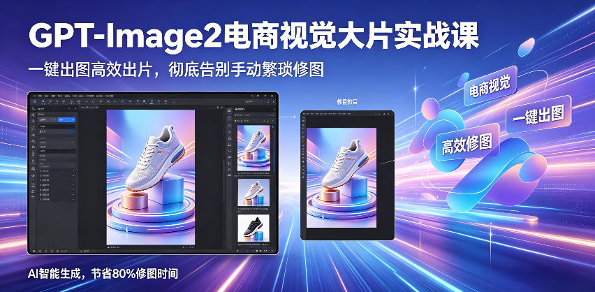 GPT-Image2电商视觉大片实战课，一键出图高效出片，彻底告别手动繁琐修图(更新)-FANGXZHAN网创