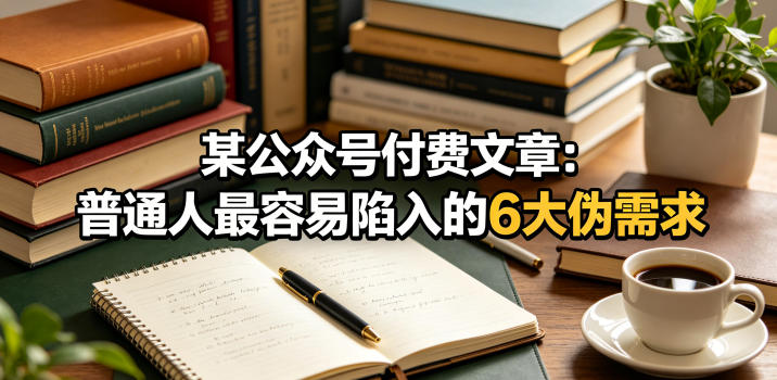某公众号付费文章：普通人最容易陷入的6大伪需求-FANGXZHAN网创