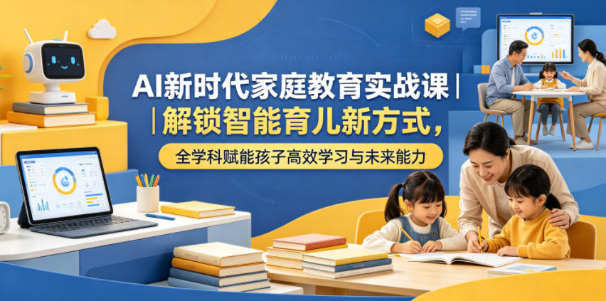 AI新时代家庭教育实战课｜解锁智能育儿新方式，全学科赋能孩子高效学习与未来能力-FANGXZHAN网创