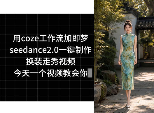 用coze工作流加即梦seedance2.0一键制作换装走秀视频，今天一个视频教会你-FANGXZHAN网创