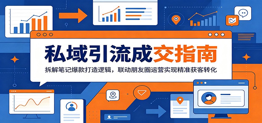 私域引流成交指南：拆解笔记爆款打造逻辑，联动朋友圈运营实现精准获客转化-FANGXZHAN网创