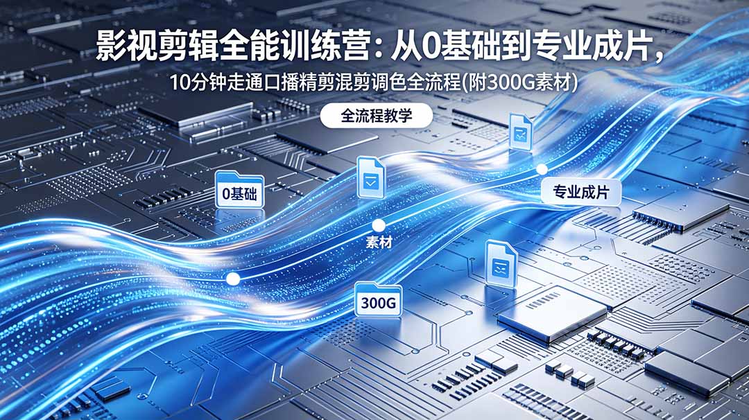 2026影视剪辑全能实战课｜0基础到专业成片，全流程教学，高清带300G素材-FANGXZHAN网创