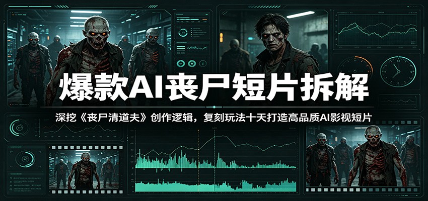 爆款AI丧尸短片拆解：深挖《丧尸清道夫》创作逻辑，复刻玩法快速打造高品质AI影视短片-FANGXZHAN网创