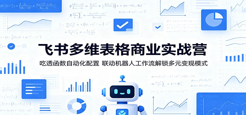飞书多维表格商业实战营：吃透函数自动化配置，联动机器人工作流解锁多元变现模式-FANGXZHAN网创