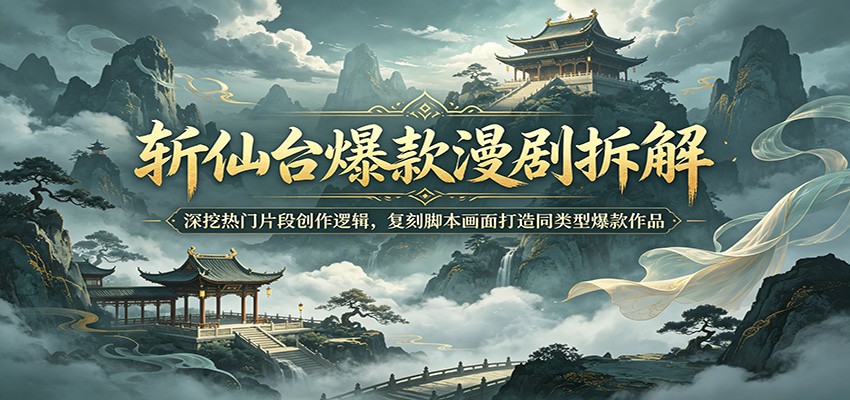 斩仙台爆款漫剧拆解：深挖热门片段创作逻辑，复刻脚本画面打造同类型爆款作品-FANGXZHAN网创