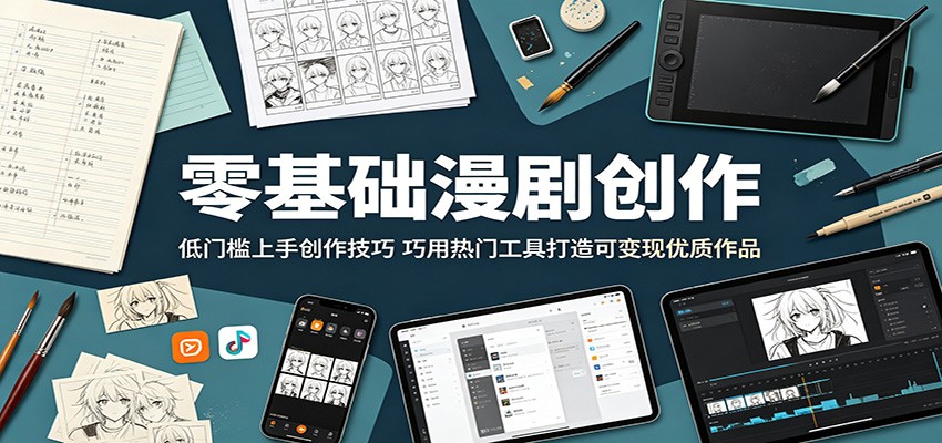 零基础漫剧创作：低门槛上手创作技巧，巧用热门工具打造可变现优质作品-FANGXZHAN网创