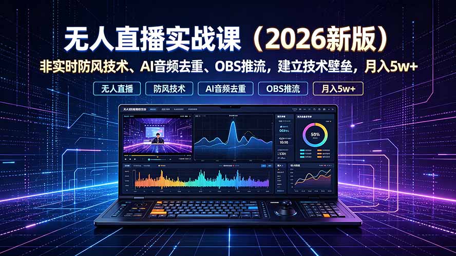 无人直播实战课(更新7月-FANGXZHAN网创