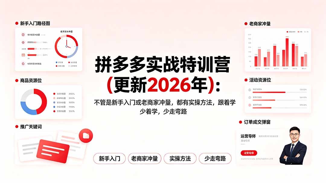 拼多多实战特训营(更新2026年-FANGXZHAN网创