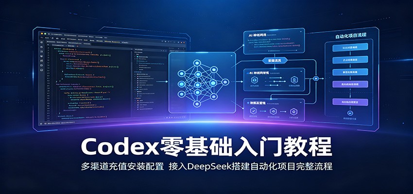 Codex零基础入门教程:多渠道充值安装配置,接入DeepSeek搭建自动化项目完整流程-FANGXZHAN网创