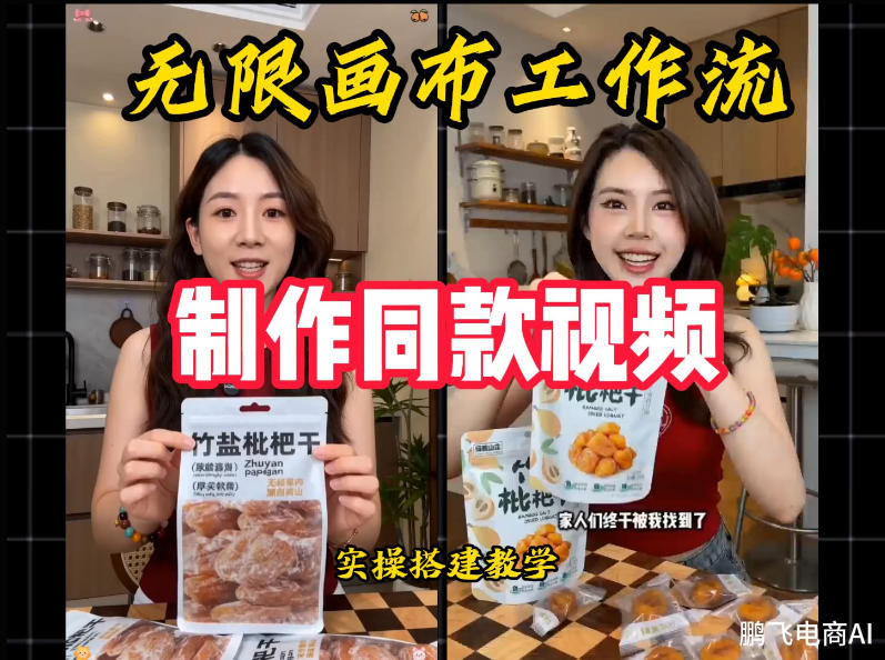 无限画布工作流一键复刻爆款带货视频，实操搭建，操作简单-FANGXZHAN网创