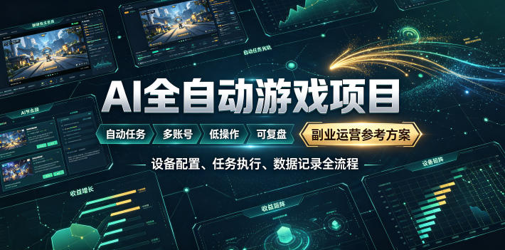 AI全自动游戏躺賺副业：日入几百，稳定运行三年的项目！【揭秘】-FANGXZHAN网创