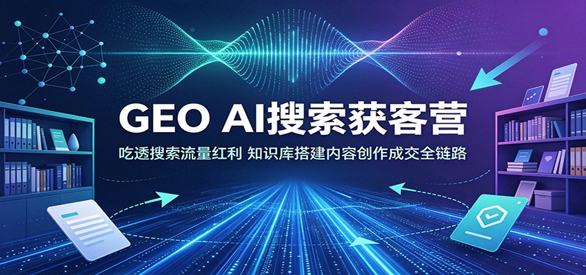 GEO AI搜索获客营：吃透搜索流量红利，知识库搭建内容创作成交全链路-FANGXZHAN网创