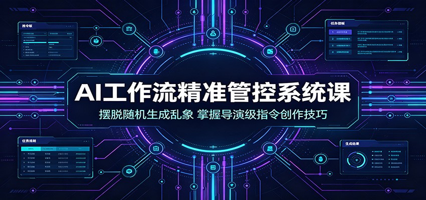 AI工作流精准管控系统课：摆脱随机生成乱象，掌握导演级指令创作技巧-FANGXZHAN网创