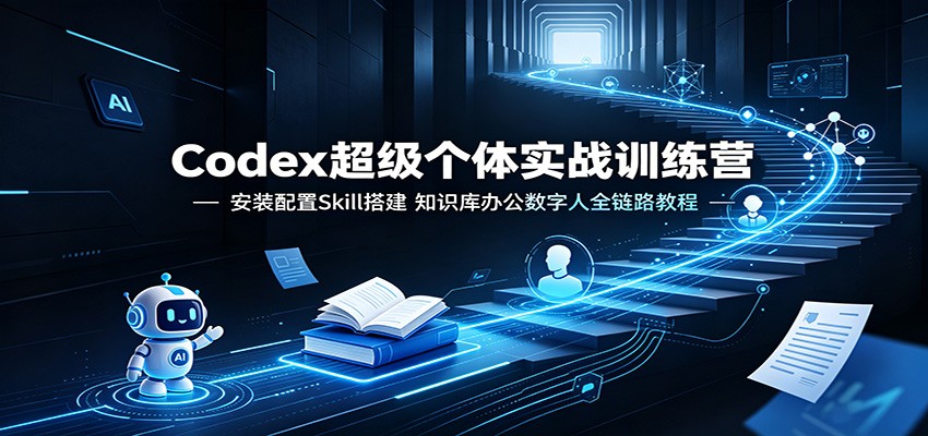 Codex超级个体实战训练营：安装配置Skill搭建，知识库办公数字人全链路教程-FANGXZHAN网创