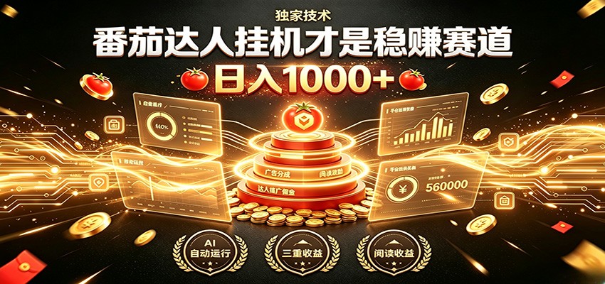 别再瞎找副业！番茄达人挂机才是稳赚赛道 日入1000+-FANGXZHAN网创