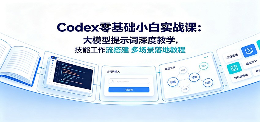Codex零基础小白实战课：大模型提示词深度教学，技能工作流搭建多场景落地教程-FANGXZHAN网创