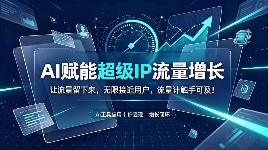 AI赋能超级IP流量增长：让流量留下来，无限接近用户，流量计触手可及！-FANGXZHAN网创