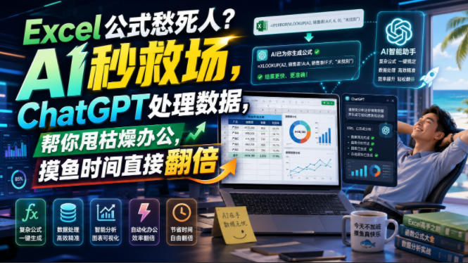 Excel公式愁死人？AI秒救场，ChatGPT处理数据，帮你甩枯燥办公，摸鱼时间直接翻倍【原创双语字幕】-FANGXZHAN网创