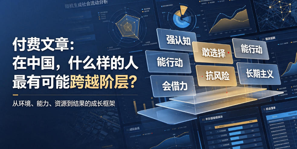 付费文章：在中国，什么样的人最有可能跨越阶层？-FANGXZHAN网创