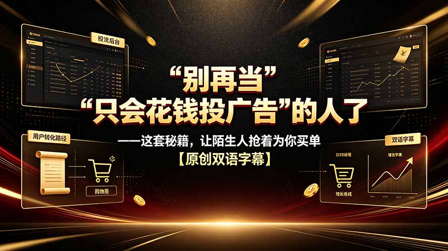 别再当“只会花钱投广告”的人了——这套秘籍，让陌生人抢着为你买单【原创双语字幕】-FANGXZHAN网创