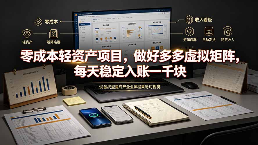 零成本轻资产项目，做好多多虚拟矩阵，每天稳定入账一千块-FANGXZHAN网创